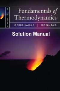 حل كتاب Fundamentals of Thermodynamics 7th edition Solution Manual