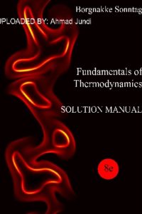 حل كتاب  Fundamentals of Thermodynamics 8th Edition Solution Manual