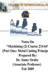 Metal Cutting Principles