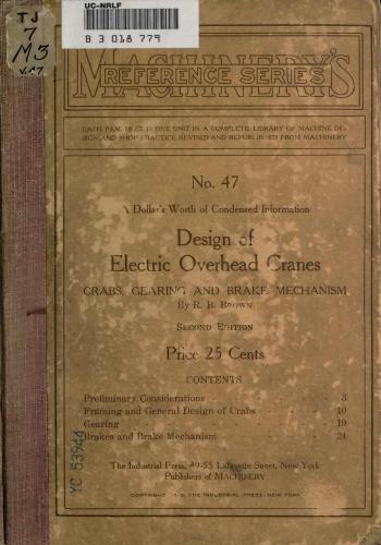 Design of Electric Overhead Cranes