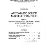Automatic Screw Machine Practice – Part IV