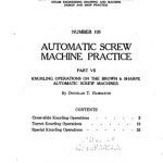 Automatic Screw Machine Practice – Part VII
