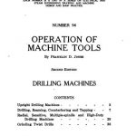 Operation of Machine Tools – Drilling Machines