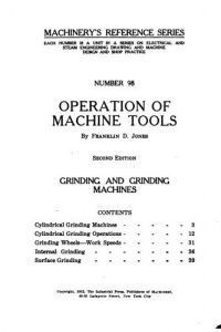 Operation of Machine Tools – Grinding and Grinding Machines