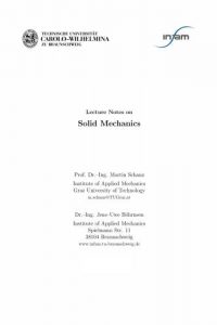 Lecture Notes on Solid Mechanics
