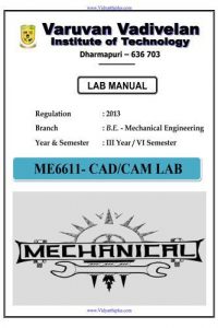 CAD – CAM Lab Manual