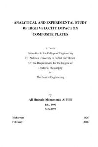 Analytical and Experimental Study of High Velocity Impact on Composite Plates