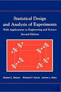 Statistical Design and Analysis of Experiments – With Applications to Engineering and Science
