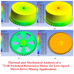 بحث بعنوان Thermal and Mechanical Analysis of a 72/48 Switched Reluctance Motor for Low-Speed Direct-Drive Mining Applications