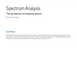 Spectrum Analysis – The key features of analyzing spectra