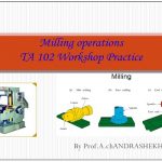 محاضرة بعنوان Milling Operations – TA 102 Workshop Practice